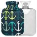 Naanle cartoon anchor hot water bottle with reference transparent hot water bottle 2l large hot hot water bottle for bed handfoot heat pain relief heat and cold therapy
