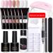 Layhou Nail Extension Gel Kit with Mini Nail Lamp UV Extension Gels Brush False Nail Tips Nail Extension Tips Clip Base Coat Top Coat for Nail Art Starter Kit Mothers Day Gifts - Buy Online on GoSupps.com