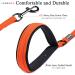Vivaglory Traffic Handle Dog Leash - Reflective Padded Strong Training Line for Dogs | 1.8m x 1.4cm - Orange - Buy Online on GoSupps.com