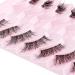 KANGQL Half Lashes False Eyelashes Natural Half Lashes Short Wispy Clear Band Lashes Pack Cat Eye 3D Faux Mink Lashes Fake Eyelashes 10Pair - Buy Online on GoSupps.com