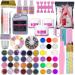 Warm Girl Acrylic Nail Kit 3 Colors Acrylic Powder 120ml Acrylic Liquid Nail Form 42pcs Glitter Acrylic Powder Nail Art Set Starter Kit