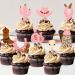24 Pieces Cowgirl Cupcake Toppers 8 Shapes Pink Hats Boots Cactus Cupcake Picks My First Rodeo Western Theme Baby Shower Birthday Party Cake Decoration Supplies - Buy Online on GoSupps.com