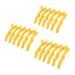 Cicilin 18 Pieces Plastic Hair Clips Hair Pins NonSlip Handle Professional Hair Clips Ideal for Hairstyle Hairstyle Sections Curls Yellow