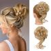 REECHO Messy Bun Hair Piece Tousled Updo Elastic Hair Bun Hair Piece for Women Synthetic Messy Hair Bun Donut Accessories Scrunchies - Medium Golden Blonde