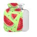 Watermelon slices hot water bottle with cover 1 l small gauge stamp for pain relief headache neck and shoulders BPA-free