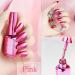 Metal Nail Polish Mirror Nail Varnish Pink Metallic Nail Polish Quick Drying Long Lasting Metallic Effect Nail Art Polish Non-Peelable Mirror Nail Polish No Need Cure - Buy Online on GoSupps.com