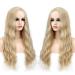 SHINYSHOW 26 Blond 613 Long Wavy Wig | Middle Part Synthetic Halloween Cosplay Wig for Women - Buy Online on GoSupps.com