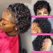 West Kiss Short Curly Human Hair Pixie Cut Wig for Black Women | 13x1 Short Lace Front Bob Wig with Baby Hair | Pre Plucked 6 Inch Curly13x1 - Buy Online on GoSupps.com