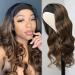UNice FB30 Ombre Highlight Body Wave Headband Wig 16 Inch - Brazilian Virgin Hair Balayage Brown Wig for Women - Glueless None Lace Front Wig - 150% Density - Buy Online on GoSupps.com