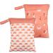 Maeau 2 pieces Wetbags for cloth diapers diaper bag Baby Wetbag Organizer bags Nasstocks kindergarten wet bag reusable wetbag washable gym bag waterproof 30x40cm 9 pattern 9 (30*40cm)