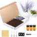 100 Mini Brown Glass Bottles 2ml for Essential Oils - Comes with Brush Pearl Cutter Straw & Stickers | Ideal for Spa & Massage - Buy Online on GoSupps.com