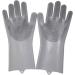 Dishwashing Gloves - Reusable Silicone Dishwashing Gloves Waterproof Household Cleaning Tools for Shower Room Car Cleaning Pet Care Clothes Quilt Light Gray - Buy Online on GoSupps.com
