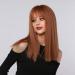 22 Brown Cosplay Wig with Bangs - Long Straight Synthetic Wig for Women | Perfect for Daily Wear & Parties - International Shipping Available - Buy Online on GoSupps.com