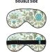 SSIMOO Green Flower Sleep Mask - Adjustable Breathable & Fashionable Eye Mask for Comfortable Sleep | Black | International Shipping - Buy Online on GoSupps.com