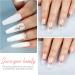 Set 3 Pcs Polymer Powder Pink Clear with White Color for Nail Extension Prolong Nails 8g Acrylic Powder Pink&Clear&White - Buy Online on GoSupps.com