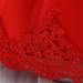 FYMNSI Baby Girl Baptism Christening Dress with Lace Floral Embroidery | Formal Party Wedding Gown for 9-12 Months | Red - Buy Online on GoSupps.com