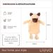 LIVIVO Large Hot Water Bottle with Pug Microfiber Fleece Cover - 1L - Quick Heat for Comforting Pain Relief - Buy Online on GoSupps.com