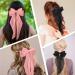 Silky Satin Hair Bows 3 PCS Big Black White Pink Bowknot Set Metal Spring Clip Oversized Long Tail Hair Ribbons Ponytail Holder French Barrettes Hair Accessories for Women Christmas Gifts Black & White & Dark Pink - Buy Online on GoSupps.com