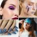 Buy Aslanka 140g Holographic Blue Glitter Powder for Nail Art Epoxy Resin Eyeshadow & DIY Projects - Vibrant Colorful Iris Glitter - Buy Online on GoSupps.com