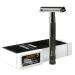 DEDGE Classic Double Edge Safety Razor Single Blade Weighted Design Razor for Men Reusable Razor with 5 Premium Razor Blades(Black) Black Weighted Design