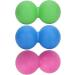 Verdant Touch Peanut Massage Ball - Silicone Yoga & Fitness Equipment for Muscle Relaxation - Available in Rose Red Green Blue - Buy Online on GoSupps.com