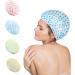 Nimxy Pack of 8 Shower Cap Reusable Shower Caps For Women & Men - Waterproof with Elastic Band & Soft Lining (Dotted) (Pack of 8) Pack of 8 Dotted - Buy Online on GoSupps.com