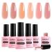 AIMeili 8 in 1 nail polder base set 8ml 6 colors 8 in 1 builder nail gel builder gel in a bottle gel nail polish set - kit 38 kit6-38_8ml