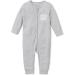 MORI Unisex Baby Clever Sleepsuit - Organic Pyjama with Two-Way Zipper, Comfortable Toddler Footed Nightwear in Grey, 0-3 Months - Buy Online on GoSupps.com