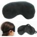 Plush Silk Sleep Eye Mask - Black Travel Shades Blindfold for Restful Sleep - Buy Online on GoSupps.com