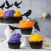 24Pcs Black Crow Cupcake Toppers Glitter Raven Halloween Cupcake Picks for Horror Crow Halloween Theme Birthday Party Cake Decorations Supplies - Buy Online on GoSupps.com