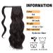 Isaic Wavy Ponytail Extension - 20 Chocolate Brown Synthetic Hair Wrap Around Hairpiece for Women | Heat Resistant Fiber - Buy Online on GoSupps.com