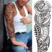 NEZAR Maori Temporary Tattoo Sleeve - 11 Sheets, Tiki Turtle Manta, Black Dragon Totem, Waterproof Fake Tattoo Sleeves for Men and Women - Buy Online on GoSupps.com