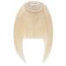 Buy Sego Clip In Pony Hair Part - 100% Remy Real Hair Bangs Extensions - Platinum Blonde #60 - Curved Pony (6) - 14g - Shop Internationally - Buy Online on GoSupps.com