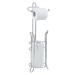 SunnyPoint Bathroom Toilet Tissue Paper Roll Storage Holder Stand with Reserve, The Reserve Area Has Enough Space to Store Mega Rolls Chrome Finish