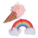 2pcs Rainbow Bath Sponges Bath Sponge Rainbow Shower Balls Mesh Pouf Shower Ball Bath Accessories Bath Ball Body Shower Loofah Bath Stuff Exfoliating Loofah Back Scrubber SOESFOUFU
