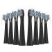 Replacement Toothbrush Heads for Colgate Hum Connected Smart Battery Electric Toothbrush Head 8 Pack Black Black 8 Count (Pack of 1)