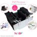 N&BF Professional Aluminum Nail Case - Large 35x22x36 cm Silver Beauty Storage with Foldable Compartments - International Shipping Available - Buy Online on GoSupps.com