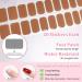 Ceboic Semi Cured Gel Nail Stickers 20Pcs Gel Nail Strips Self-Adhesive Gel Nail Polish Wraps Long-Lasting Waterproof Nail Art Stickers for Women Girls Kids Salon-Quality Manicures (Hot Cocoa) - Buy Online on GoSupps.com
