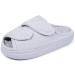 Adjustable Diabetic Slippers for Women Men Extra Wide House Shoes 7.5-8.5 Wide Women/6-7 Wide Men Light Grey