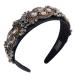 QIANXUAN Rhinestones Headbands For Women's Hair Accessories Headbands Embellished Headbands For Women's Hair Fashion Crystal Beaded Headbands For Women Bling Chains Diamond Hairband Party Girl Hair Hoop Faux Gem White Bl...
