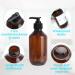 4-Pack 300ml Refillable Shampoo & Lotion Bottles with Waterproof Labels | Empty Soap Pump Dispenser - Buy Online on GoSupps.com