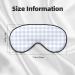 Blue Checkboard Sleep Eye Mask - Soft Elastic Blindfold for Comfortable Night Sleeping & Travel - Buy Online on GoSupps.com