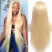 Bele Blonde Lace Front Wig Human Hair Straight 13x4 Transparent 180% Density 613 Color HD Lace Front Guless Wigs Brazilian Virgin Huamn Hair Pre Plucked with Baby Hair 22inch 22 inch 13x4 613ST Wig 180% Density