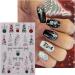 JMEOWIO 10 Sheets Glitter Christmas Nail Art Stickers Decals Self-Adhesive Snowflake Tree Winter Holiday Nail Supplies Nail Art Design Decoration Accessories - Buy Online on GoSupps.com