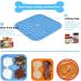 Hysagtek 3 Pcs Licky Mats for Dogs and Cats Dog Lick Mats Slow Feeding Mat with Suction Cup Puppy Lick Mat Pad for Pet Bathing Grooming Training with 1 Spatula + 1 Brush - Buy Online on GoSupps.com