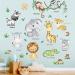 DecalMile Jungle Animals Wall Decals - Monkey Elephant Lion Giraffe Wall Stickers for Baby Nursery and Kids Room Decor - Buy Online on GoSupps.com