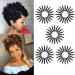 Queentas 5 Pack 10 inch short curls braids extensions for women afro crochet braids toni curls braid (6mm) hair extensions (black) black 5 inch 10 inch toni curl (6mm)