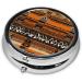 Buy African Mud Cloth Round Pill Box - 3 Compartment Portable Travel Organizer for Vitamins & Medications | Stylish Mini Decorative Case - Buy Online on GoSupps.com
