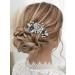 Blue Crystal Bride Wedding Hair Comb - Pearl Rhinestone Bridal Hair Piece for Women and Girls - Buy Online on GoSupps.com