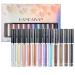 Glitter Eyeshadow Palette  40 Colors Highly Pressed Pigmented Metallic Shimmer Sparkly Glitter Eyeshadow Makeup Pallet Palettes Pink Blue Green Red Gold Purple Eye Shadow Powder Long Lasting Waterproof 12PCSD